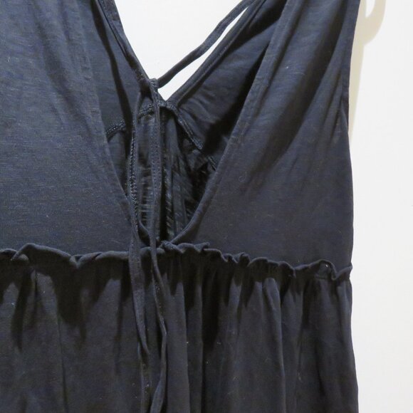AMERICAN EAGLE Sunchaser Knit V-Neck Jumpsuit Black Wide Leg Lounge XS NWT - Picture 11 of 13